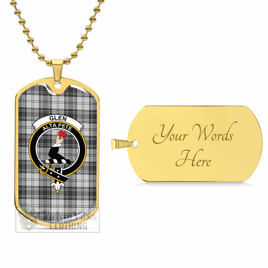 Tartan Vibes Clothing Glen Tartan Dog Tag Necklace with Family Crest