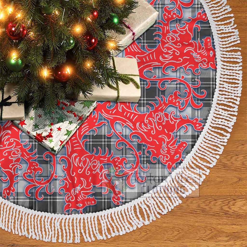 Tartan Vibes Clothing Glen Tartan Christmas Tree Skirt Lion Rampant Style