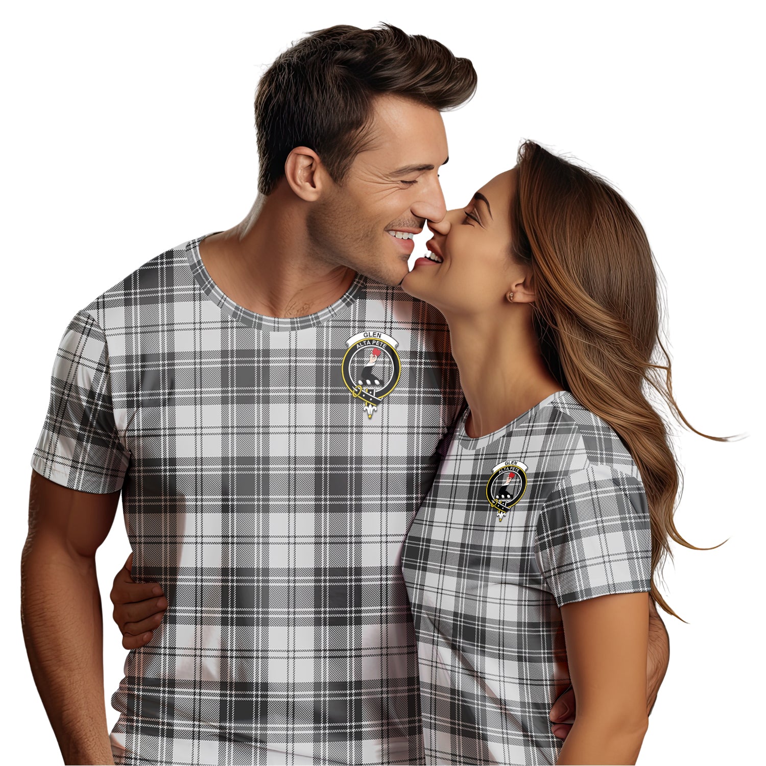 Glen Tartan T-Shirt with Family Crest - Tartan Vibes Clothing