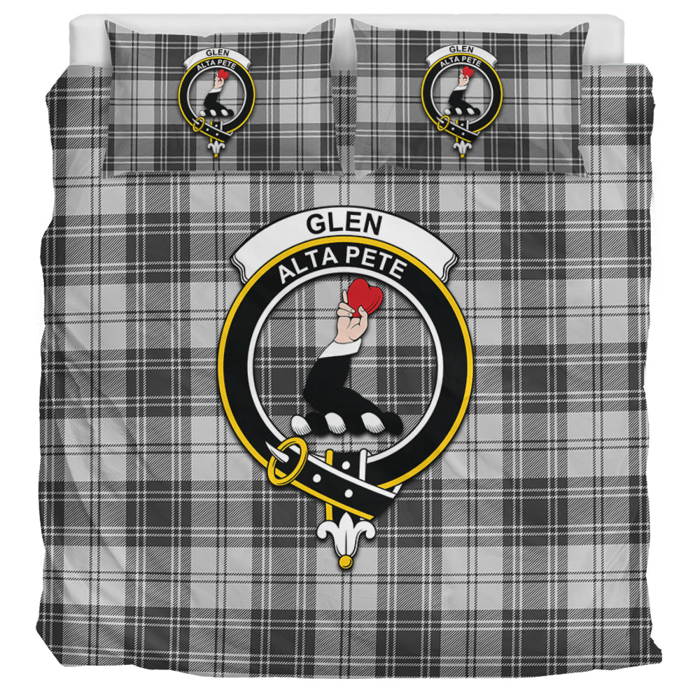 Glen Tartan Bedding Set with Family Crest UK Bedding Set UK Super King 104*94 inch - Tartan Vibes Clothing