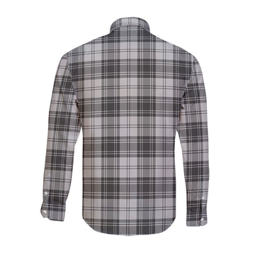 Glen Tartan Long Sleeve Button Up Shirt with Family Crest