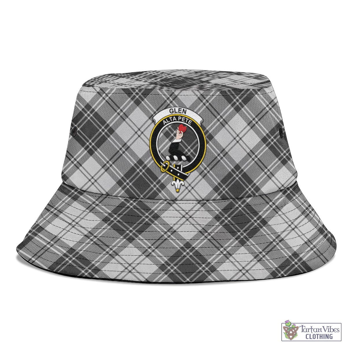 Tartan Vibes Clothing Glen Tartan Bucket Hat with Family Crest