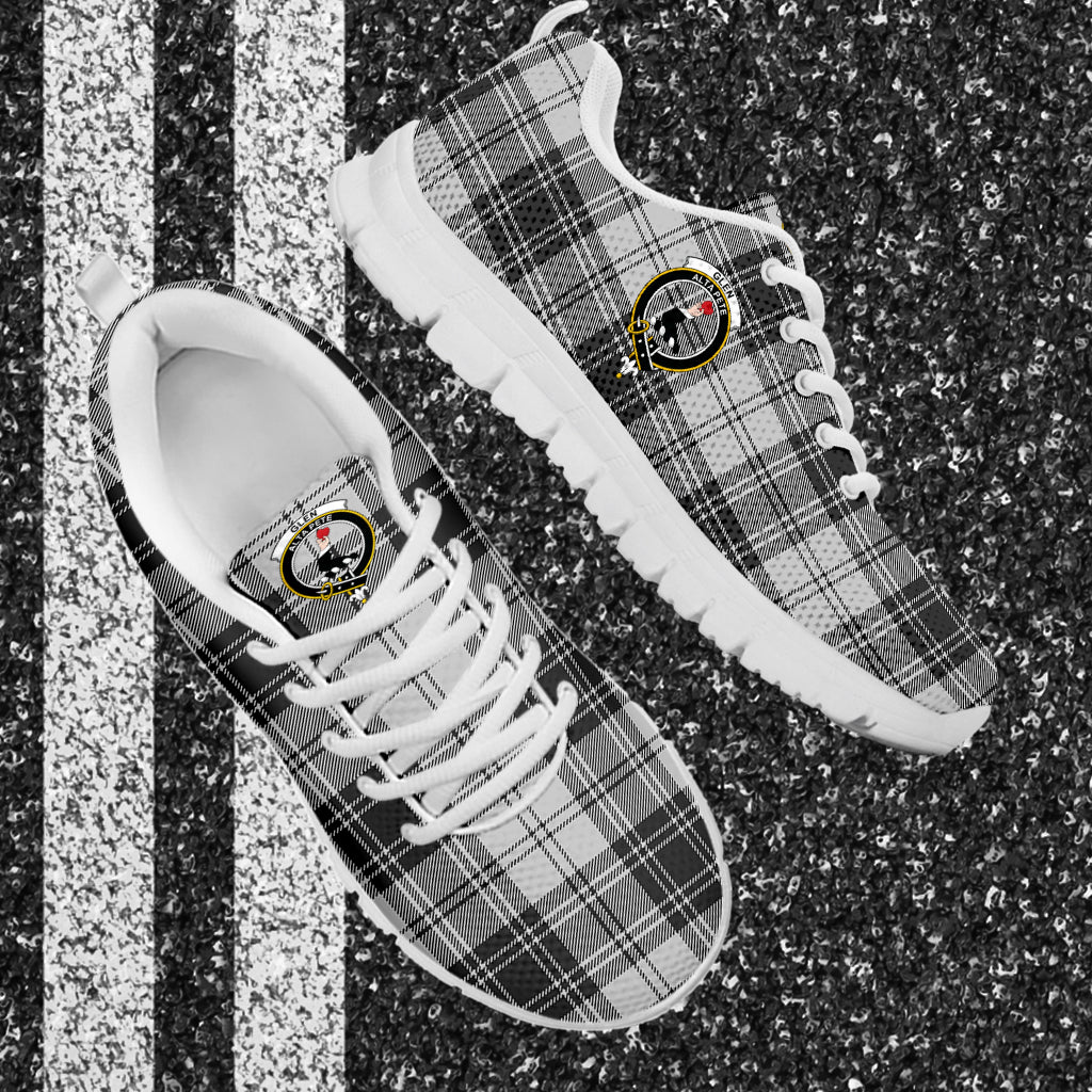 Glen Tartan Sneakers with Family Crest - Tartan Vibes Clothing