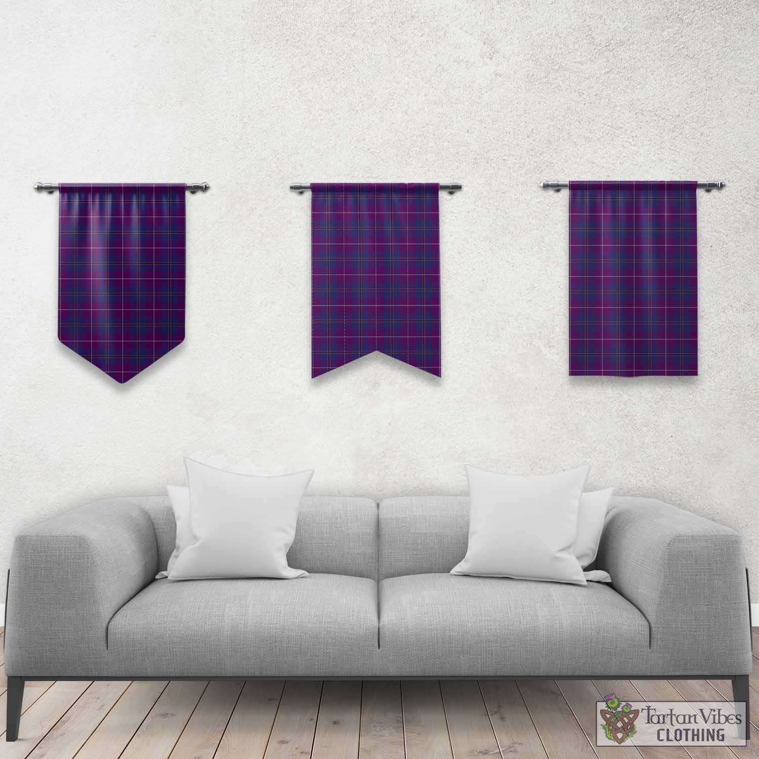 Tartan Vibes Clothing Glencoe Tartan Gonfalon, Tartan Banner