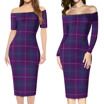 Glencoe Tartan Off Shoulder Lady Dress