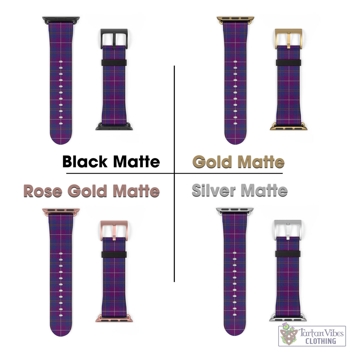 Glencoe Tartan Watch Band 42 - 45 mm - Tartan Vibes Clothing