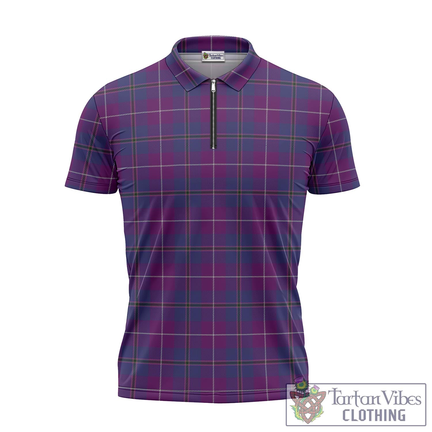 Tartan Vibes Clothing Glencoe Tartan Zipper Polo Shirt