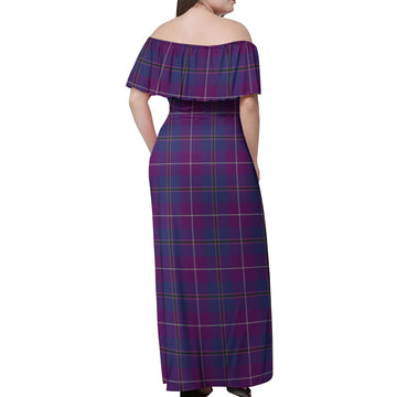 Glencoe Tartan Off Shoulder Long Dress