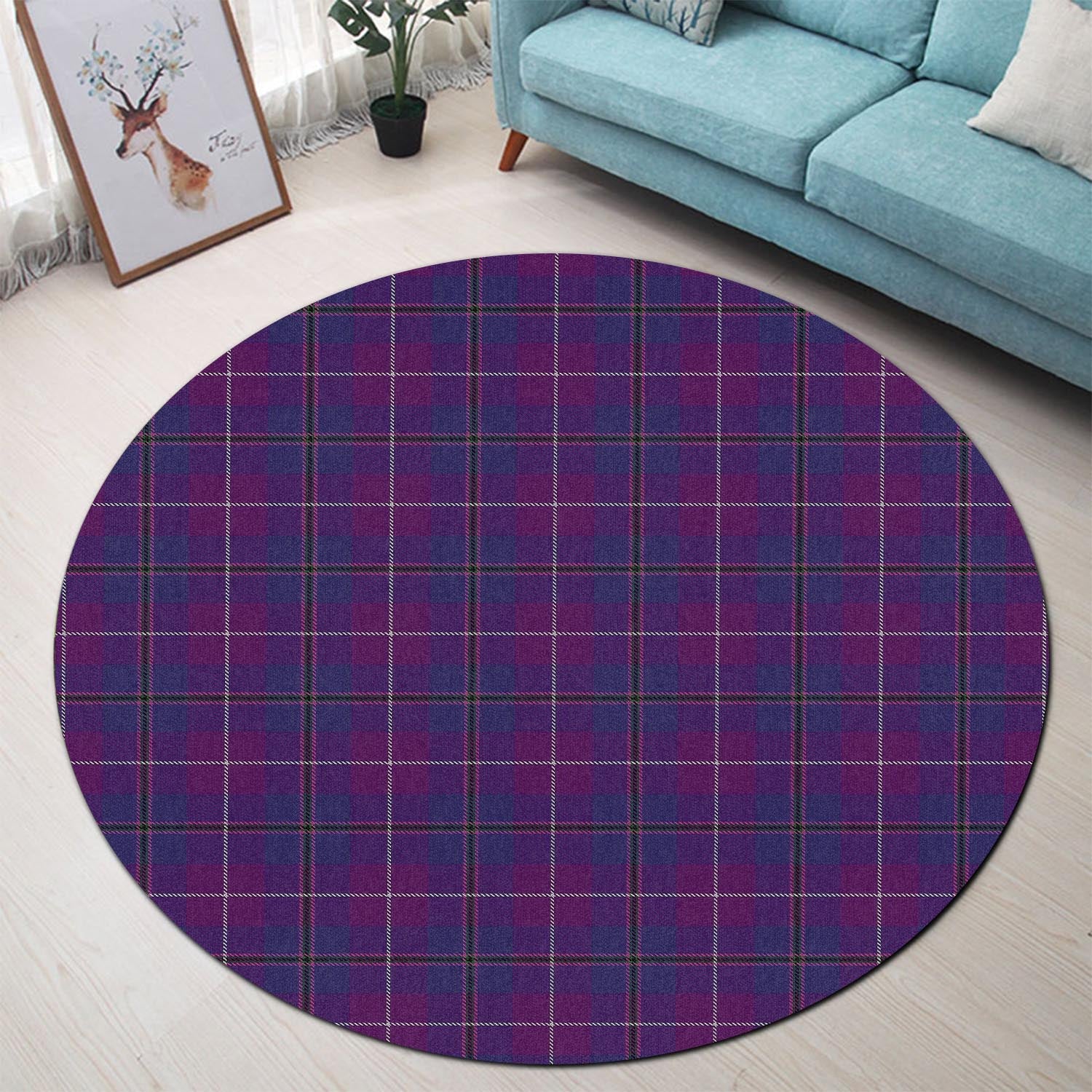 glencoe-tartan-round-rug