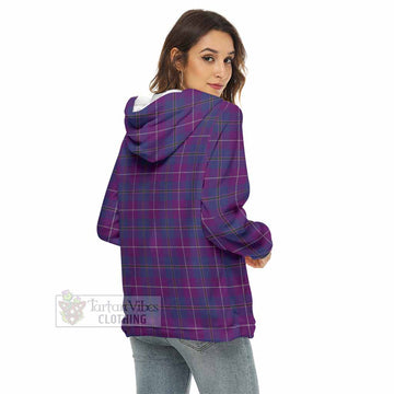 Glencoe Tartan Women's Borg Fleece Hoodie with Half Zip - Tartan Vibes Clothing