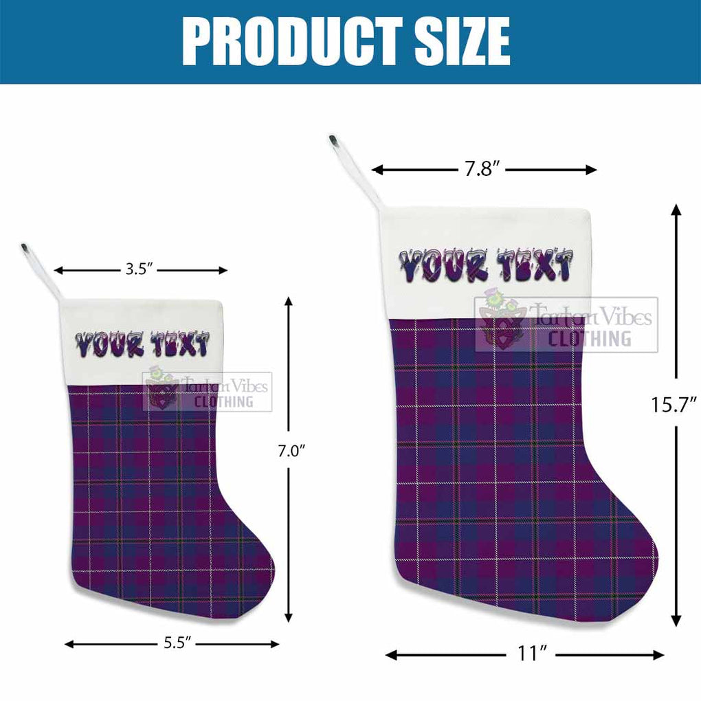 Tartan Vibes Clothing Glencoe Tartan Christmas Stocking with Personalized Text