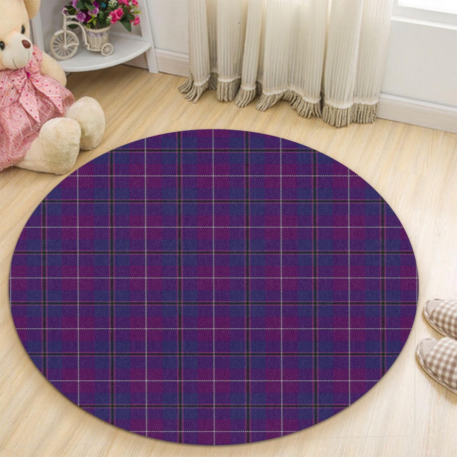 glencoe-tartan-round-rug