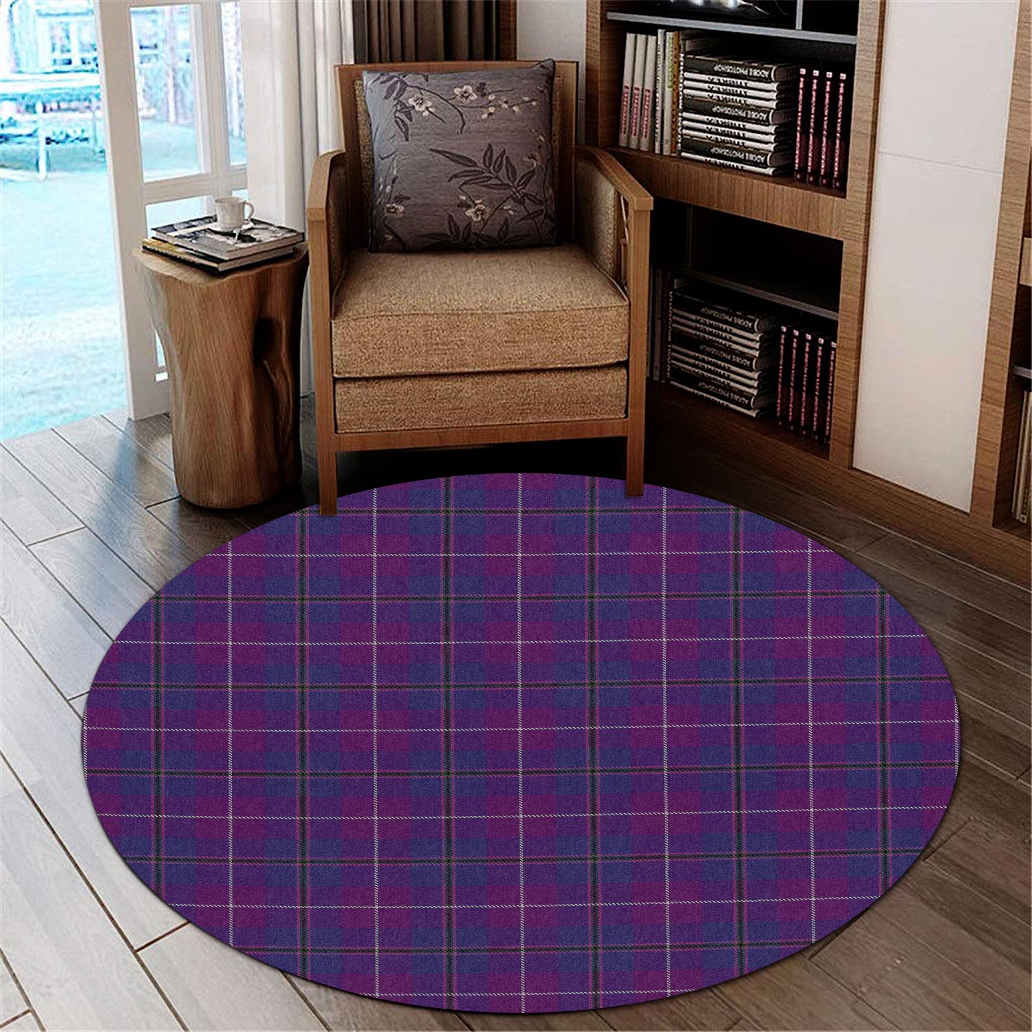 glencoe-tartan-round-rug