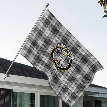 Glendinning Tartan House Flag with Family Crest