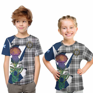 Glendinning Tartan Family Crest Kid T-Shirt Scottish Thistle Celtic Inspired Youth XL Size14 - Tartan Vibes Clothing