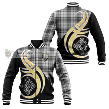 Glendinning Tartan Baseball Jacket with Family Crest and Celtic Symbol Style Unisex - Tartan Vibes Clothing