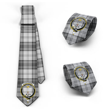 Glendinning Tartan Classic Necktie with Family Crest