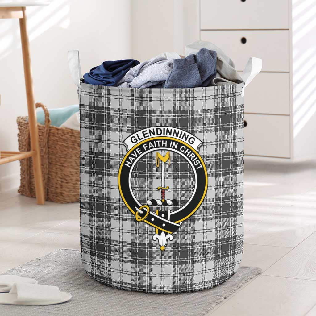 Tartan Vibes Clothing Glendinning Tartan Laundry Basket with Family Crest