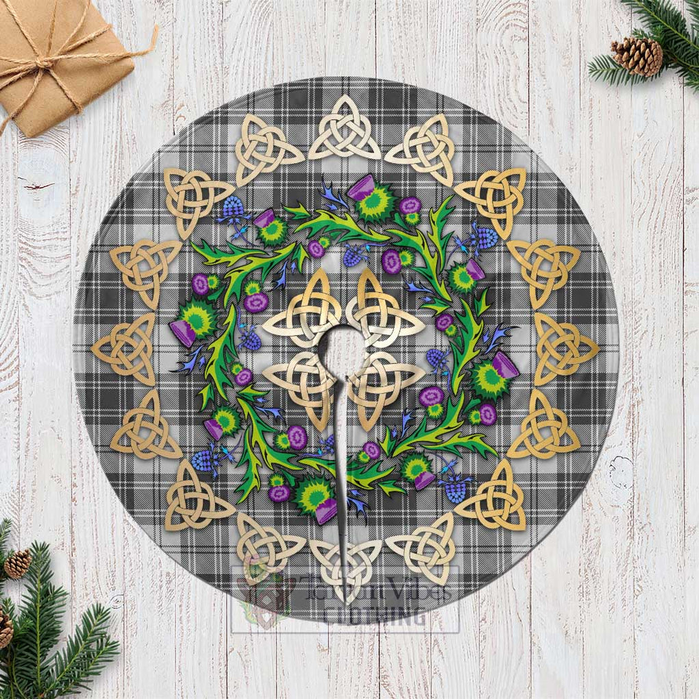 Glendinning Tartan Christmas Tree Skirt with Thistle Celtic Knot Style Casual Tree Skirts - Tartan Vibes Clothing