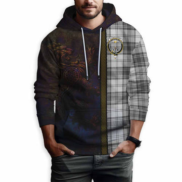 Glendinning Tartan Family Crest Hoodie Alba Gu Brath Be Brave Lion Ancient Style Pullover Hoodie - Tartan Vibes Clothing