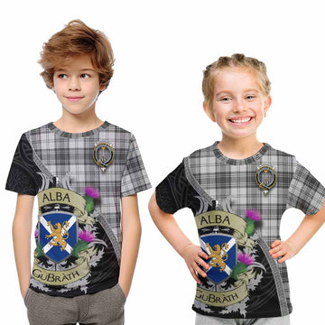 Glendinning Tartan Family Crest Kid T-Shirt Lion Rampant Royal Thistle Shield Celtic Inspired Youth XL Size14 - Tartan Vibes Clothing