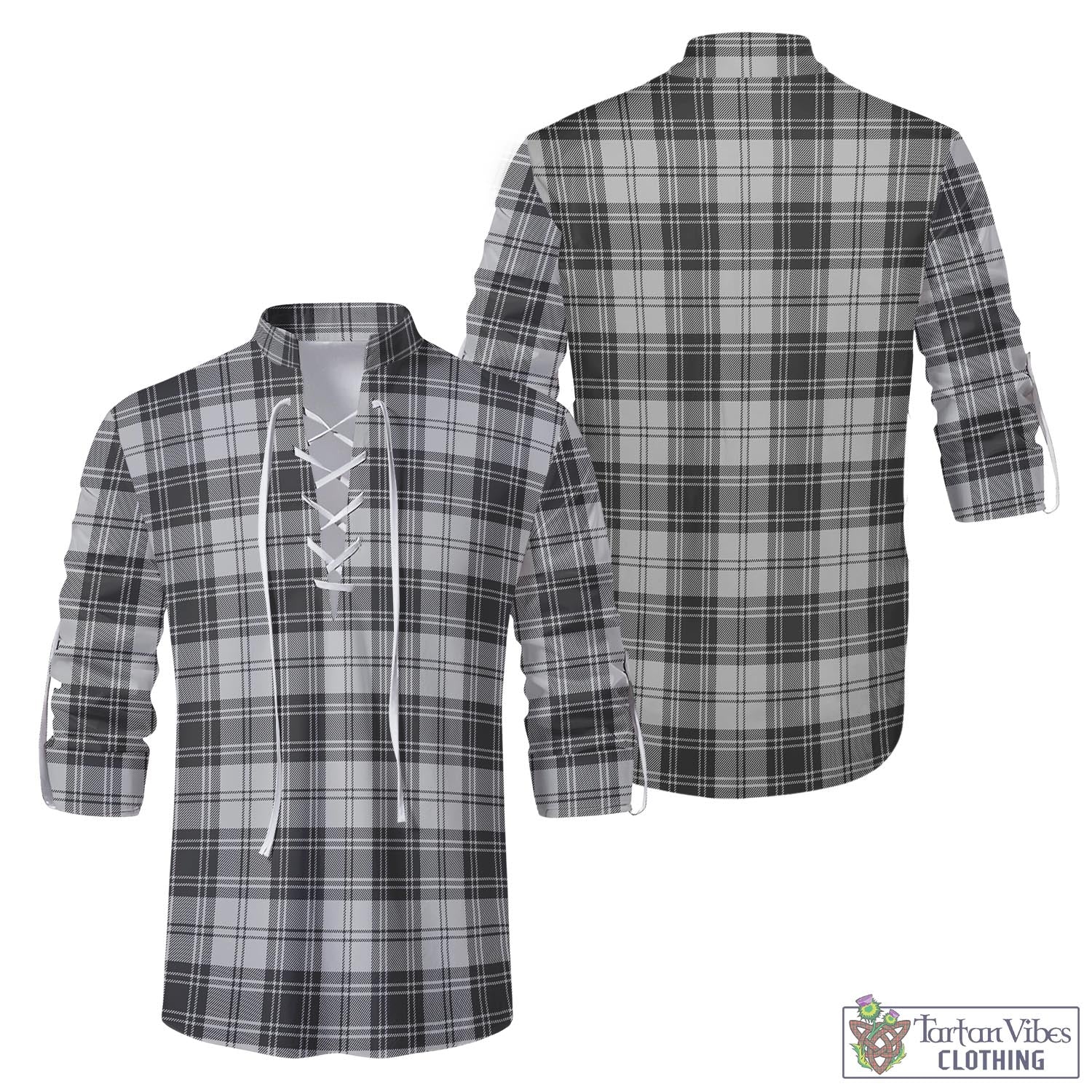 Tartan Vibes Clothing Glendinning Tartan Men's Scottish Traditional Jacobite Ghillie Kilt Shirt