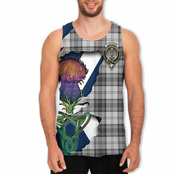 Glendinning Tartan Family Crest Men's Tank Top Scottish Thistle Celtic Inspired Men - Tartan Vibes Clothing