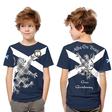 Glendinning Tartan Lion Rampant Kid T-Shirt Proudly Display Your Heritage with Alba Gu Brath and Clan Name Youth XL Size14 - Tartan Vibes Clothing