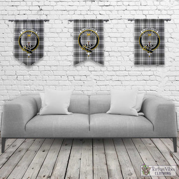 Glendinning Tartan Gonfalon, Tartan Banner with Family Crest