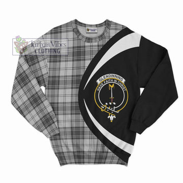 Glendinning Tartan Sweatshirt with Family Crest Circle Style