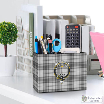 Glendinning Tartan Pen Holder with Family Crest