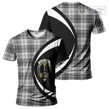 Glendinning Tartan T-Shirt with Family Crest Circle Style