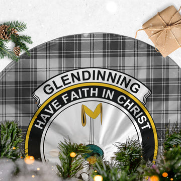 Glendinning Tartan Christmas Tree Skirt with Family Crest