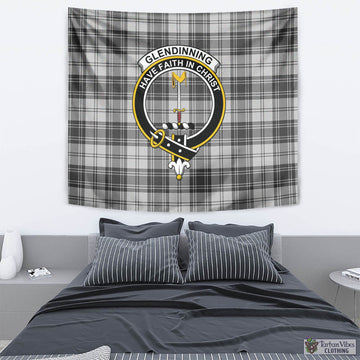 Glendinning Tartan Tapestry Wall Hanging and Home Decor for Room with Family Crest