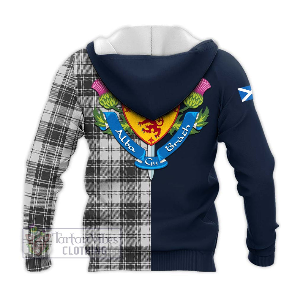 Tartan Vibes Clothing Glendinning Tartan Knitted Hoodie with Scottish Lion Royal Arm Half Style