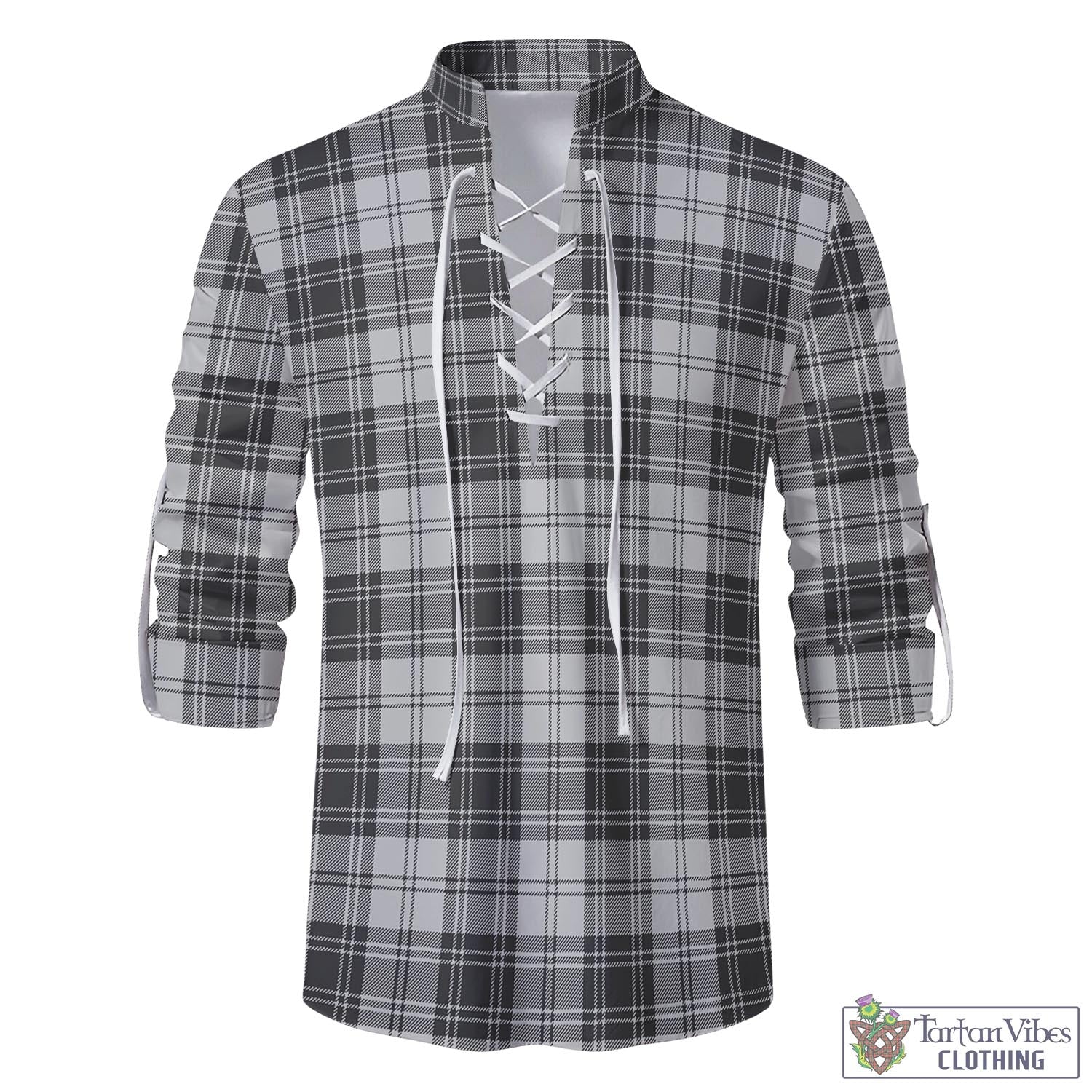 Tartan Vibes Clothing Glendinning Tartan Men's Scottish Traditional Jacobite Ghillie Kilt Shirt