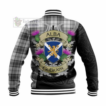 Glendinning Tartan Family Crest Baseball Jacket Lion Rampant Royal Thistle Shield Celtic Inspired - Tartan Vibes Clothing