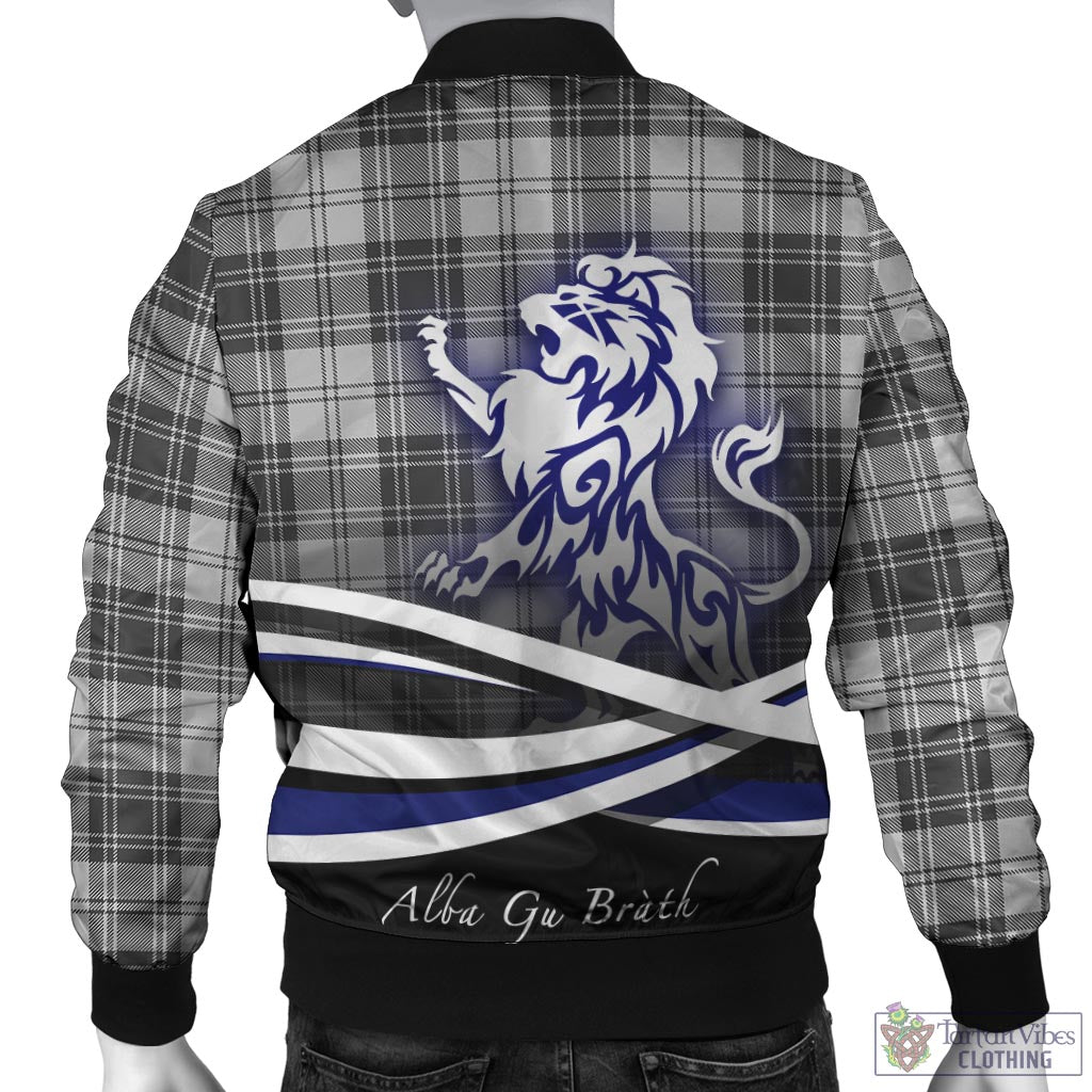 Tartan Vibes Clothing Glendinning Tartan Bomber Jacket with Alba Gu Brath Regal Lion Emblem