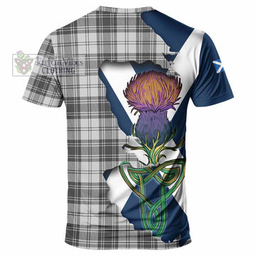 Glendinning Tartan Family Crest T-Shirt Scottish Thistle Celtic Inspired - Tartan Vibes Clothing