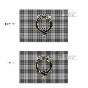 Glendinning Tartan House Flag with Family Crest