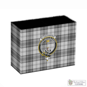 Glendinning Tartan Pen Holder with Family Crest