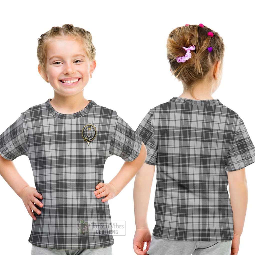 Glendinning Tartan Kid T-Shirt with Family Crest - Tartan Vibes Clothing
