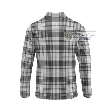 Glendinning Tartan Long Sleeve Polo Shirt with Family Crest DNA In Me Style - Tartan Vibes Clothing
