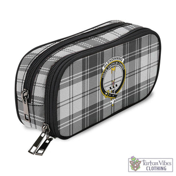 Glendinning Tartan Pen and Pencil Case with Family Crest