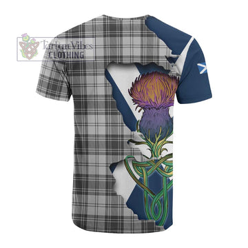 Glendinning Tartan Family Crest Cotton T-shirt Scottish Thistle Celtic Inspired - Tartan Vibes Clothing