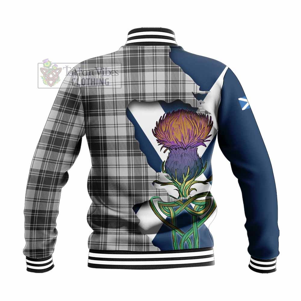 Glendinning Tartan Family Crest Baseball Jacket Scottish Thistle Celtic Inspired - Tartan Vibes Clothing
