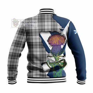 Glendinning Tartan Family Crest Baseball Jacket Scottish Thistle Celtic Inspired - Tartan Vibes Clothing