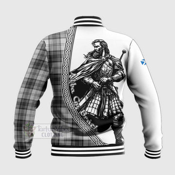 Glendinning Tartan Clan Crest Baseball Jacket with Highlander Warrior Celtic Style - Tartan Vibes Clothing
