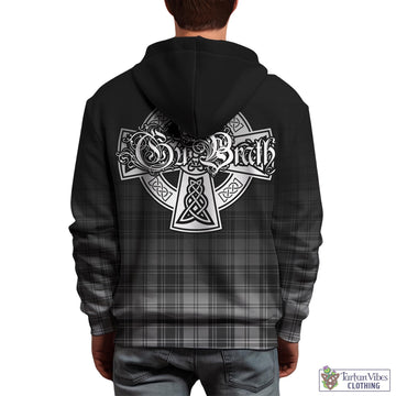 Glendinning Tartan Hoodie Featuring Alba Gu Brath Family Crest Celtic Inspired