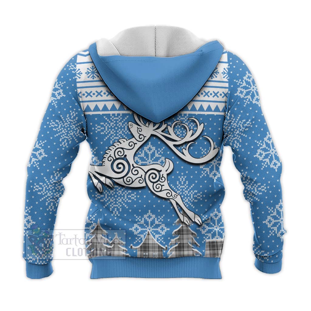 Glendinning Clan Christmas Knitted Hoodie Celtic Reindeer Style - Tartan Vibes Clothing